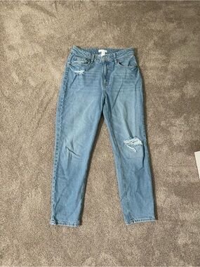 H&M Light Blue Distressed Boyfriend Jeans